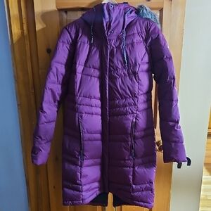 Columbia Plum Quilted Jacket with Hood